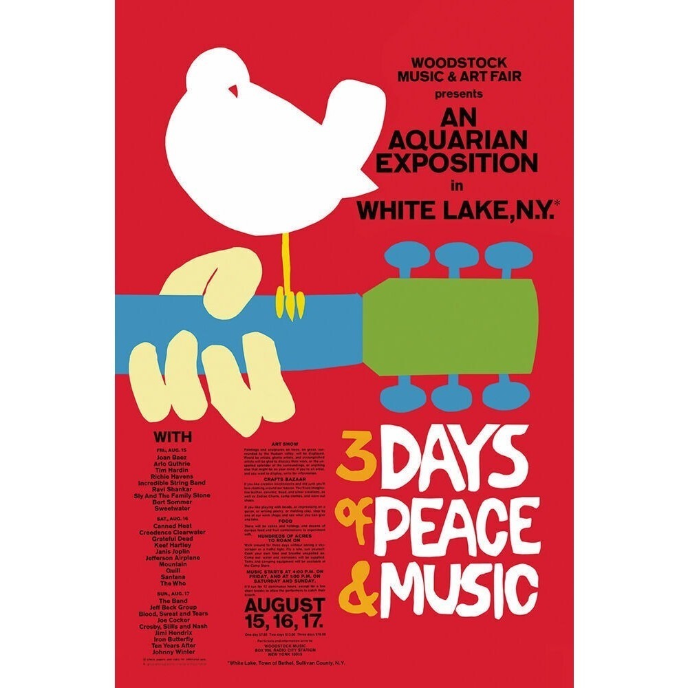 Woodstock Red Music Festival Poster